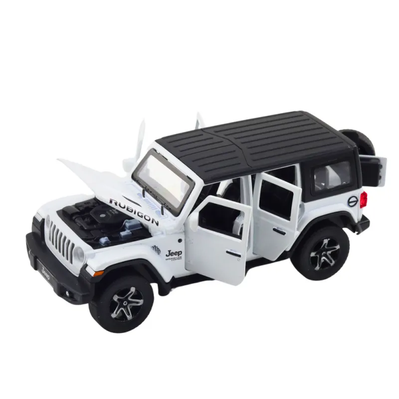 Set of Car Off-road Camper Metal Drive Lights Sounds White 1:32 Rotaļlietu automašīnas