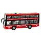 Battery Operated Double Decker Bus Lights Sounds Friction Drive Red Rotaļlietu automašīnas