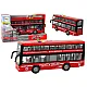 Battery Operated Double Decker Bus Lights Sounds Friction Drive Red Rotaļlietu automašīnas