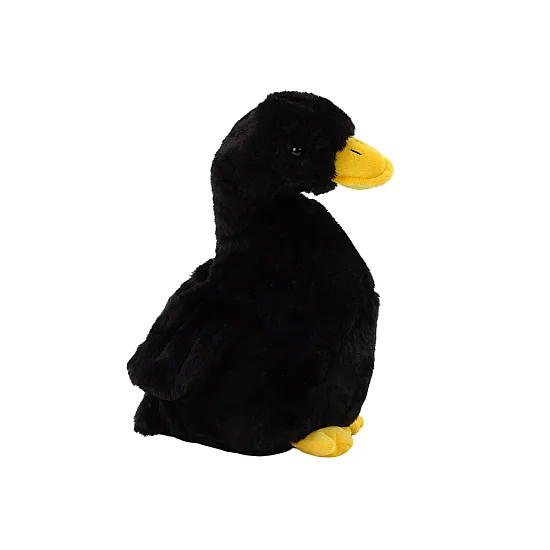 Black Plush Goose Mascot Cuddly Plush Duck 30cm Plīša rotaļlietas