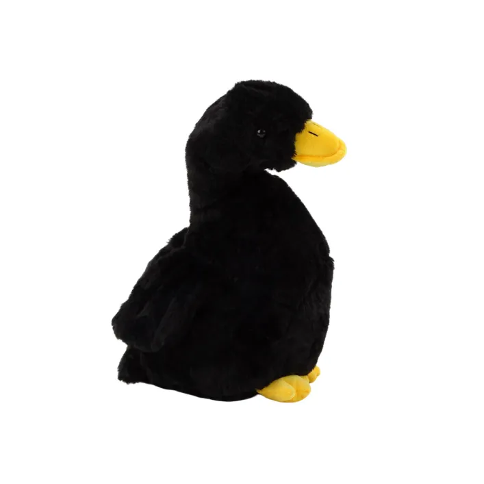 Black Plush Goose Mascot Cuddly Plush Duck 30cm Plīša rotaļlietas