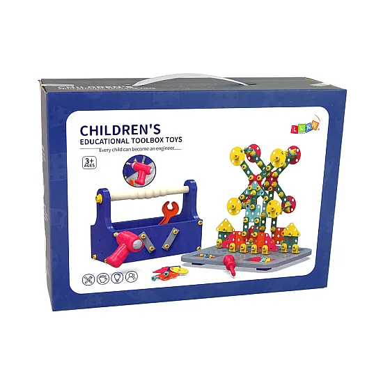 Būvkonstrukciju bloku komplekts rīku kastē