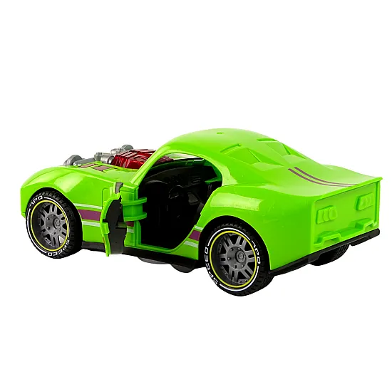 Car 1:14 Car Green Sports Sound Lights Vehicle Rotaļlietu automašīnas