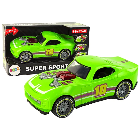 Car 1:14 Car Green Sports Sound Lights Vehicle Rotaļlietu automašīnas