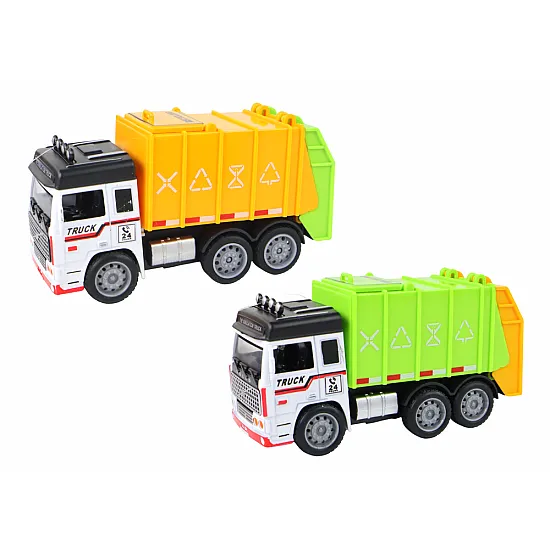 Car Garbage Truck Trailer 2 Colors Rotaļlietu automašīnas