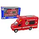 Car Rescue Vehicle Police Fire Brigade Friction Drive 3 Models Rotaļlietu automašīnas