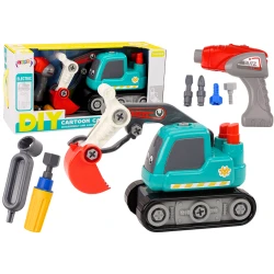 Tirkīza krāsas demontējams ekskavators