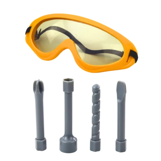 Bērnu dzeltenais urbis ar 4 maināmiem uzgaļiem