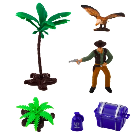 Kovboju komplekts ar figūriņām Leļļu un spēļu komplekti