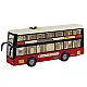 Double Decker City Bus Lights Sounds Red 1:16 Rotaļlietu automašīnas