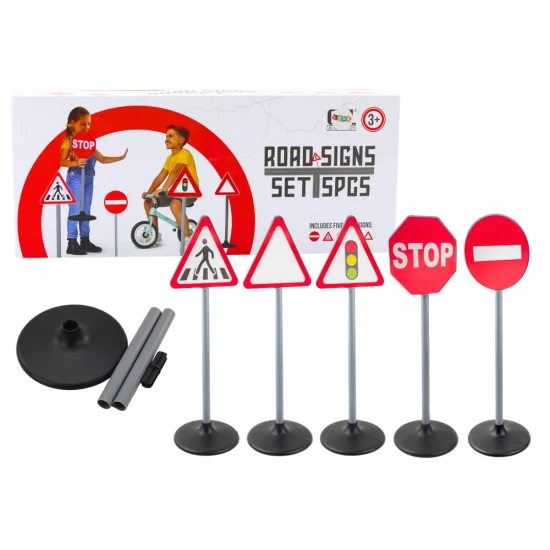 Educational Road Signs Warning Set 5 Pcs 70cm Saimnieki