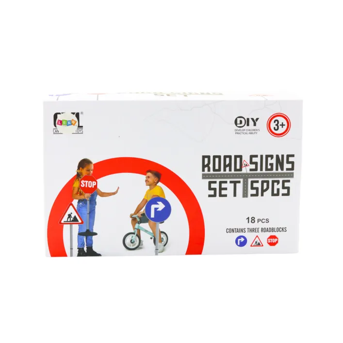 Izglītojošs komplekts lielas ceļa zīmes 76 cm 3 gab. Saimnieki