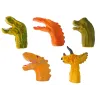 Dinozauru formas pirkstu leļļu komplekts 5 gb Dinozauri