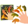 Dinozauru formas pirkstu leļļu komplekts 5 gb
