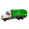 Garbage truck Garbage bins Lights Sounds Drive White and green Rotaļlietu automašīnas