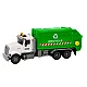 Garbage truck Garbage bins Lights Sounds Drive White and green Rotaļlietu automašīnas