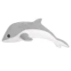 Gray dolphin plush mascot 70 cm Plīša rotaļlietas