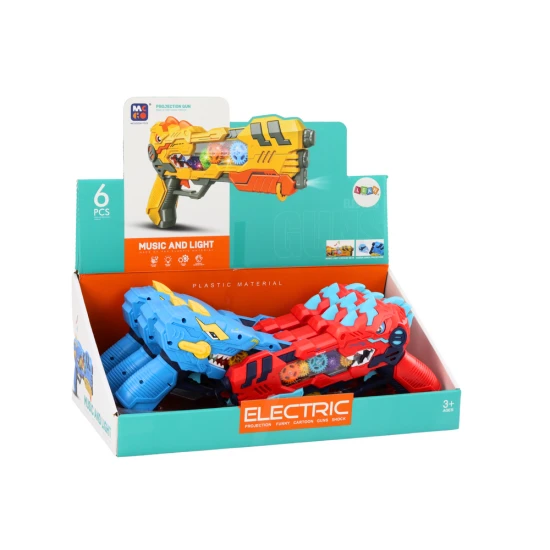 Dinozauru projektors-šautenis ar gaisma un skaņas efektiem Šautenes