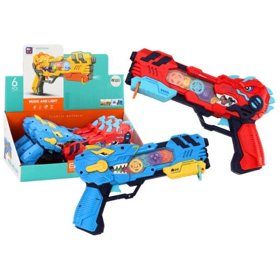 Dinozauru projektors-šautenis ar gaisma un skaņas efektiem Šautenes