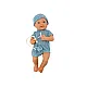 Baby doll with blue clothes and a pacifier Dolls and game sets