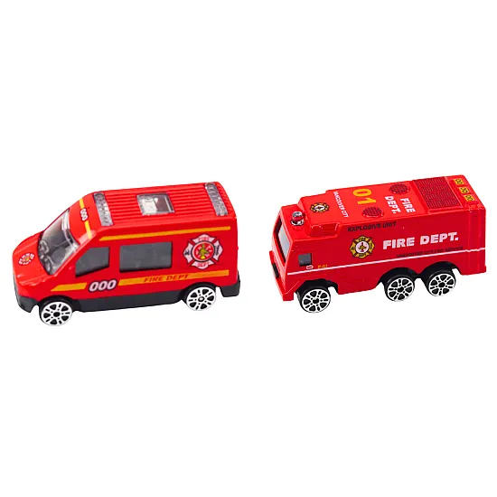 Lora Tow Truck Race Track 2in1 Lights Sounds Signs Cars Red Samochody-zabawki