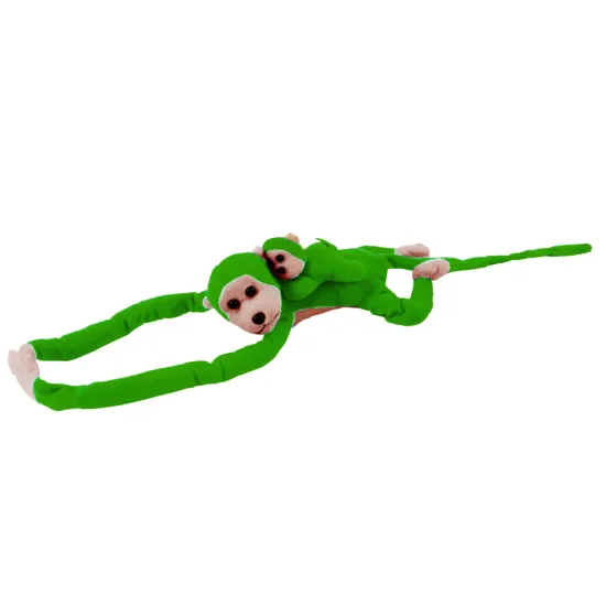 Mascot Plush Monkey with Baby, Green90 cm Plīša rotaļlietas