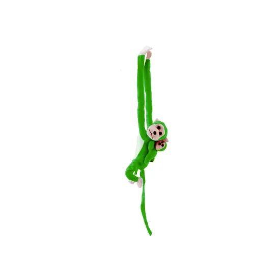Mascot Plush Monkey with Baby, Green90 cm Plīša rotaļlietas