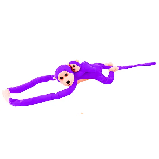Mascot Plush Monkey with Baby, Purple 70 cm Plīša rotaļlietas