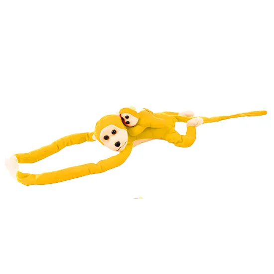 Mascot Plush Monkey with Baby, Yellow 70 cm Plīša rotaļlietas