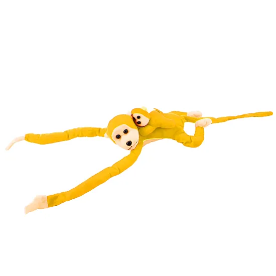 Mascot Plush Monkey with Baby, Yellow 70 cm Plīša rotaļlietas