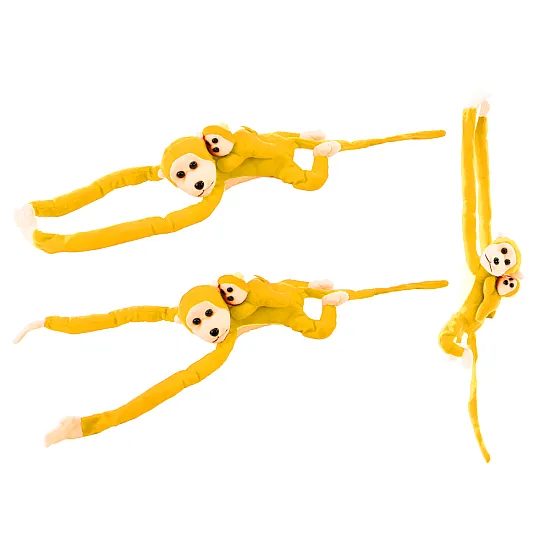 Mascot Plush Monkey with Baby, Yellow 90 cm Plīša rotaļlietas