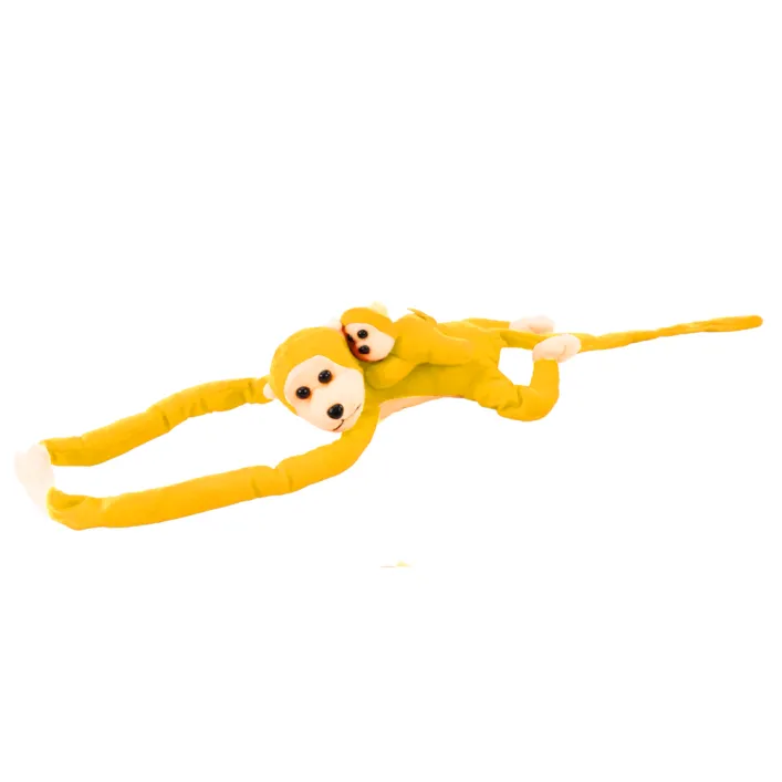 Mascot Plush Monkey with Baby, Yellow 90 cm Plīša rotaļlietas