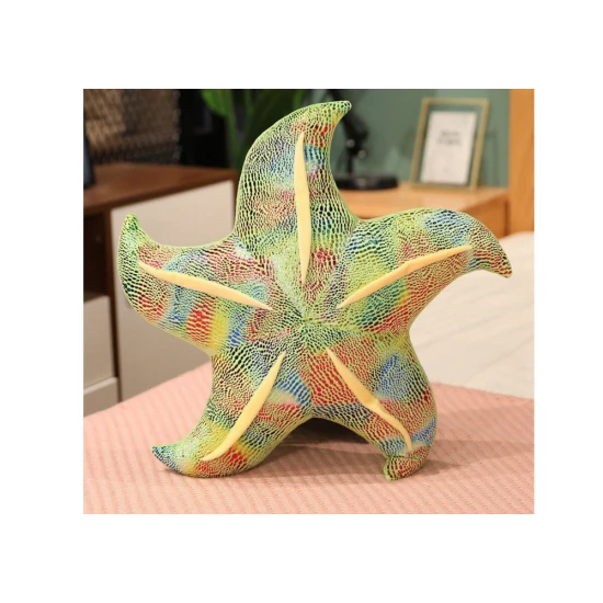Mascot Plush Starfish Green Pillow 20 cm Plīša rotaļlietas