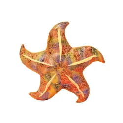Plīša talismans jūras zvaigzne dzeltens spilvens 45 cm