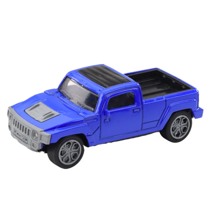 Set of Metal Car with Camper Trailer Blue Rotaļlietu automašīnas