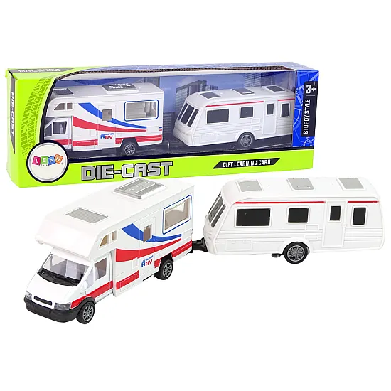 Metal components Camper + Caravan Vehicle Set Rotaļlietu automašīnas