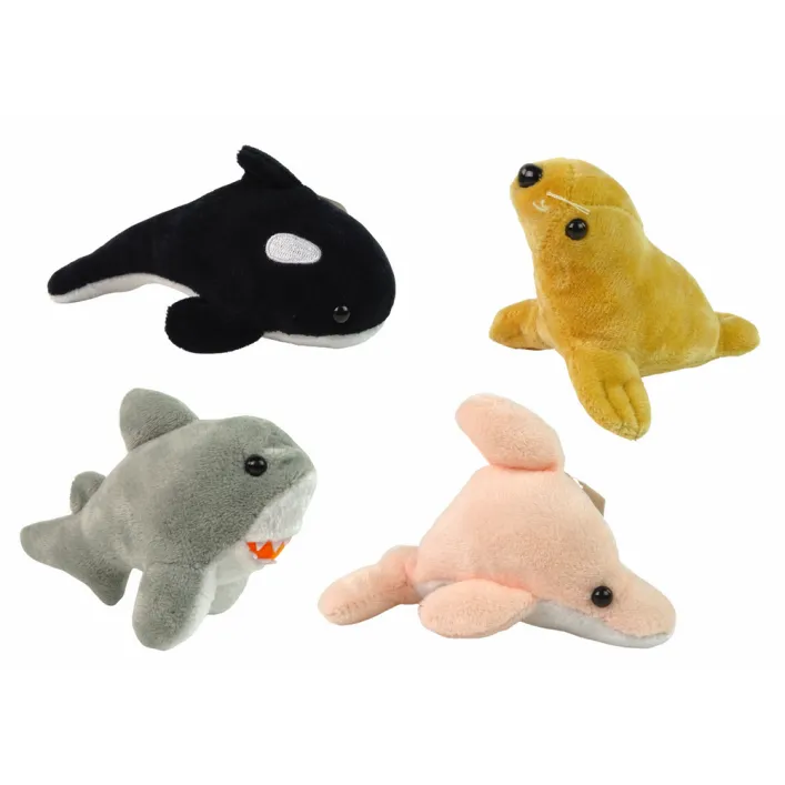 Mini plīša jūras dzīvnieki 4 modeļi Plīša rotaļlietas