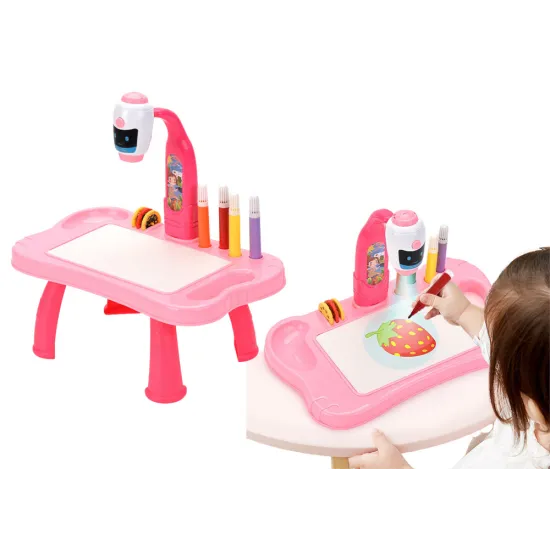 Mini rožinis projektorius 2in1 Lavinamieji