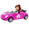 Mini Doll Car Cabriolet Dog Set Rotaļlietu automašīnas