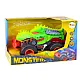 Off-Road Car Dinosaur T-Rex Lights Sounds Drive Green Rotaļlietu automašīnas