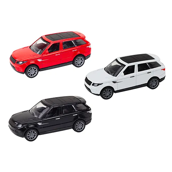 Passenger Car 1:36 Drive Metal Black White Red Rotaļlietu automašīnas