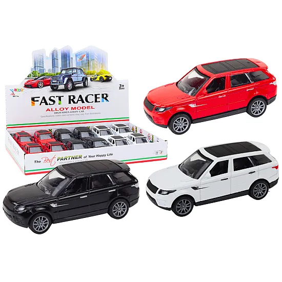 Passenger Car 1:36 Drive Metal Black White Red Rotaļlietu automašīnas