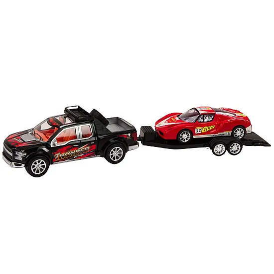 Pickup Truck With Tow Truck Semi-Trailer Sports Car Off-road Set Samochody-zabawki