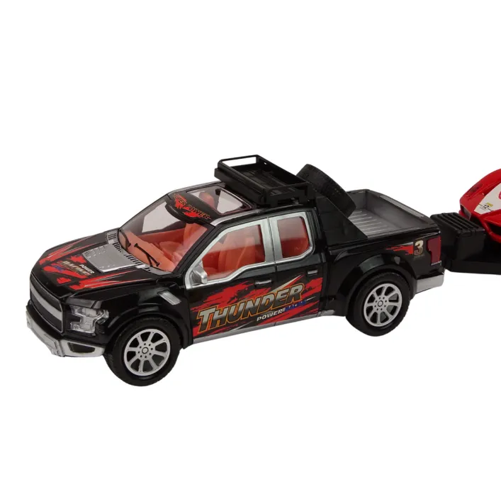 Pickup Truck With Tow Truck Semi-Trailer Sports Car Off-road Set Rotaļlietu automašīnas