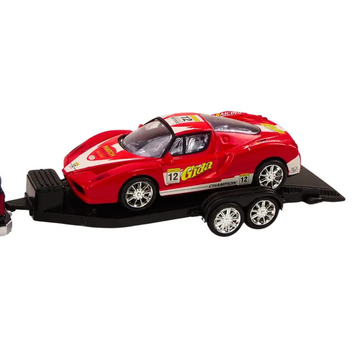 Pickup Truck With Tow Truck Semi-Trailer Sports Car Off-road Set Rotaļlietu automašīnas