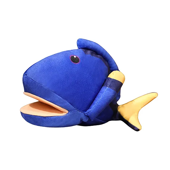 Plush Blue Fish Mascot Puppet 25 cm Pluszowe zabawki