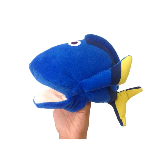 Plush Blue Fish Mascot Puppet 25 cm Pluszowe zabawki