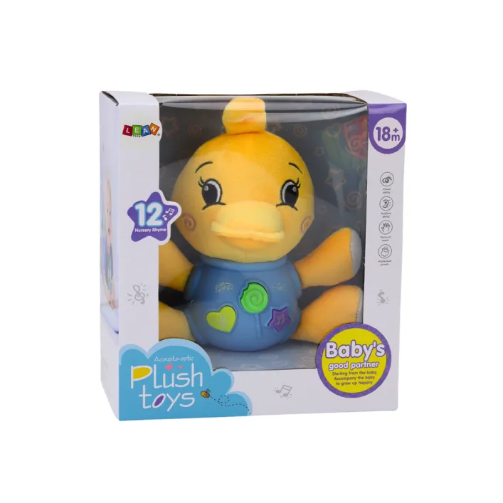 Plush Duck Interactive Plush Yellow Playing 19 cm Plīša rotaļlietas