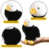Plush Eagle Bird Plush Toy Mascot Cuddly Toy Black and White 25cm Plīša rotaļlietas