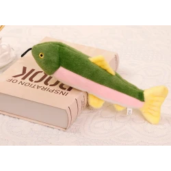 Plīša zivs ar kliedzienu Krāsains talismans 30cm